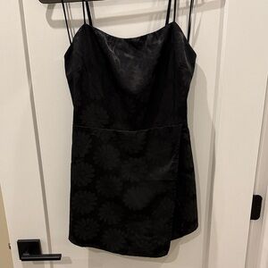 Black Floral Romper Skort